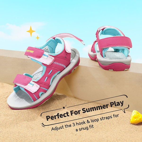 Boys And Girl Athletic Sandals - ROSE RED - 2